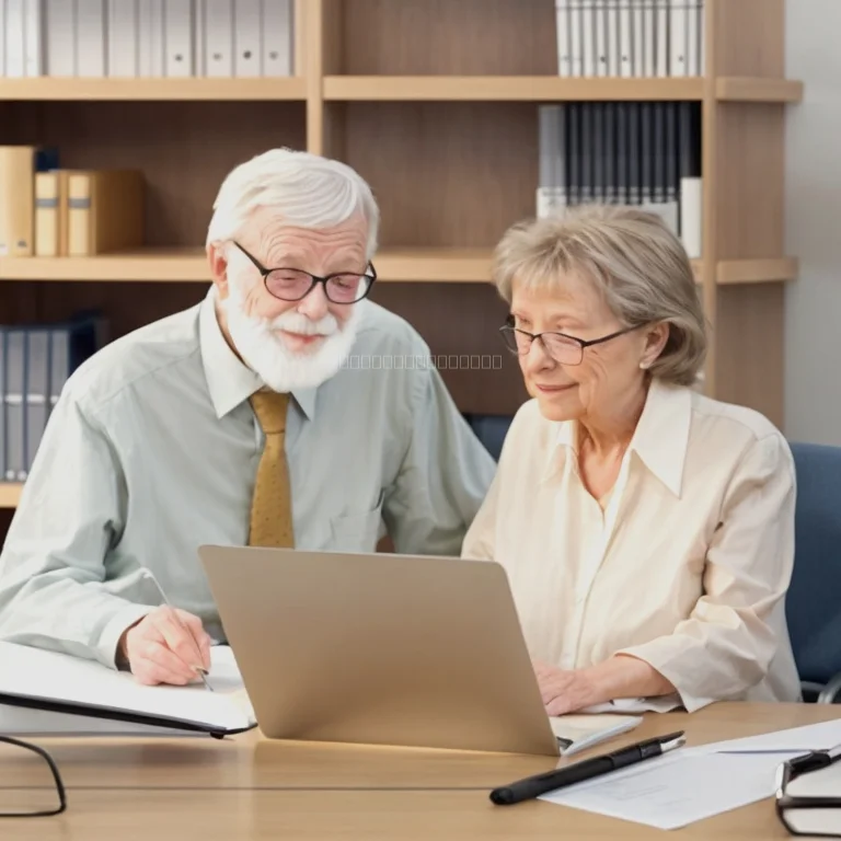 高齢者と相談する弁護士